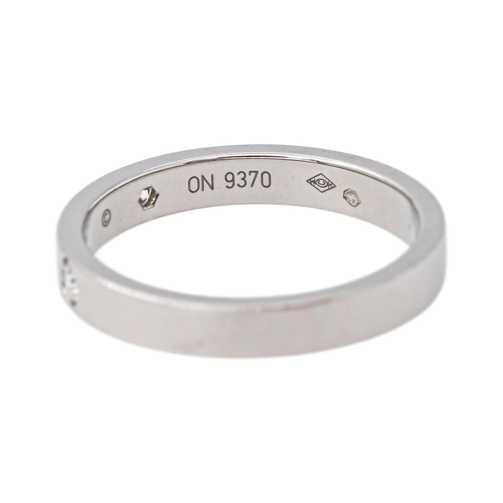 Cartier C de Cartier Wedding Band in Platinum with Diamonds