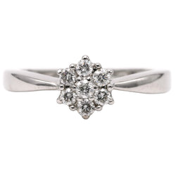 Bague Marguerite en or blanc et diamants