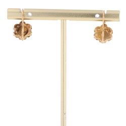 Rose gold and Pearl Lever-back Earrings