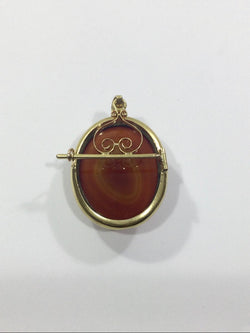Pendentif Broche Camée Agate