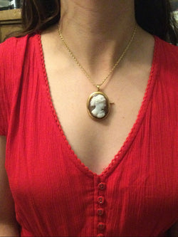 Pendentif Broche Camée Agate