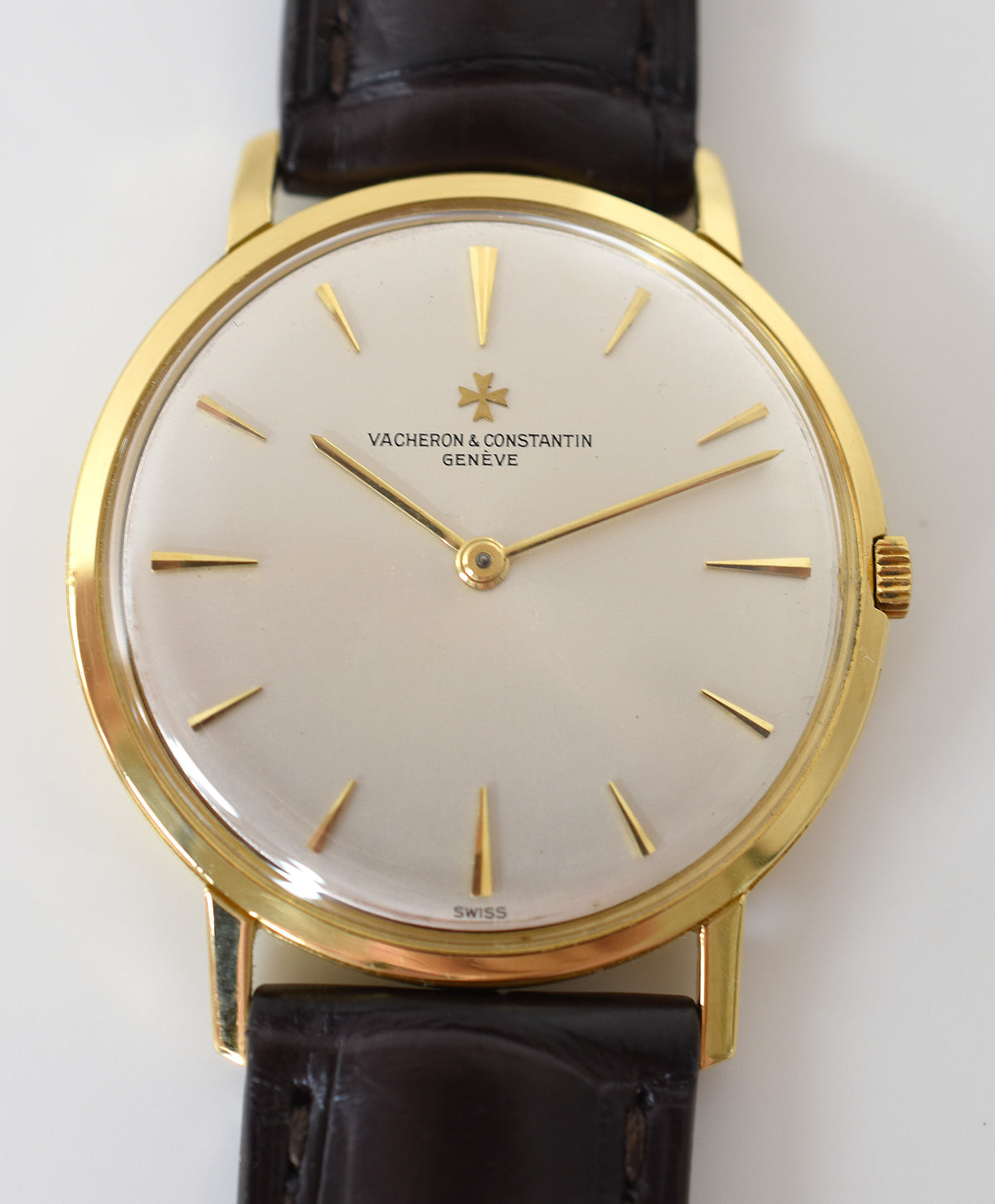 Montre VACHERON & CONSTANTIN en or jaune et cuir