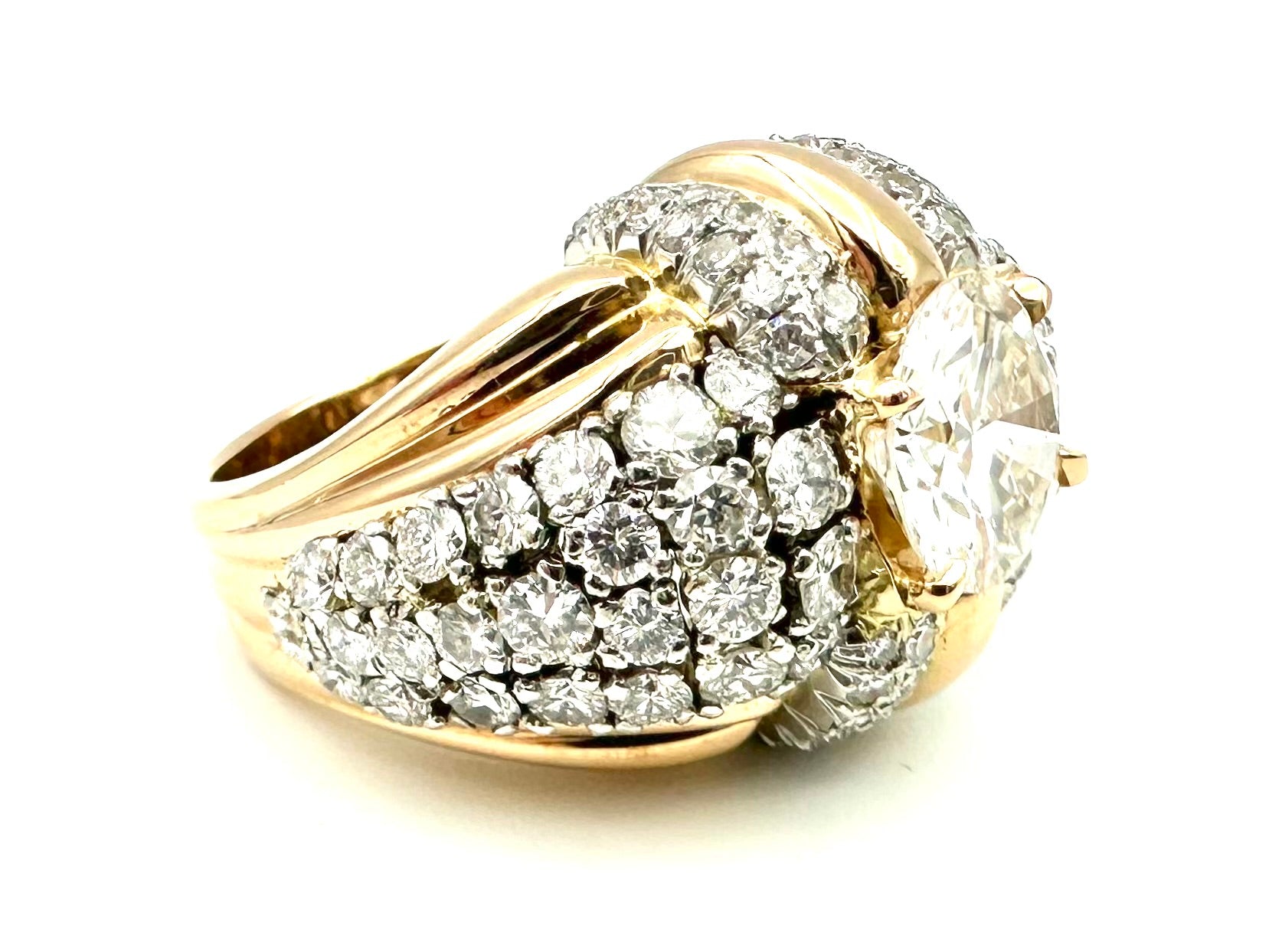 Gold, Platinum, and Diamond Ring