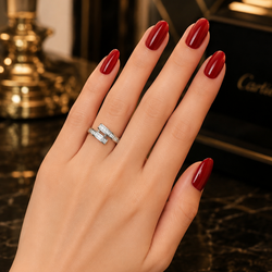 Toi & Moi Ring in White gold and Diamonds