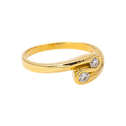 "Toi & Moi" Yellow gold Diamond Ring