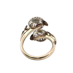Toi & Moi Ring in Yellow gold and Diamonds
