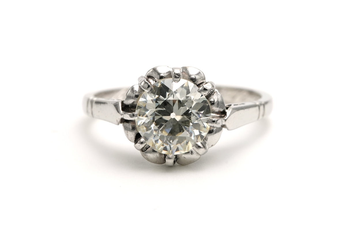 Bague Solitaire en or blanc et diamant