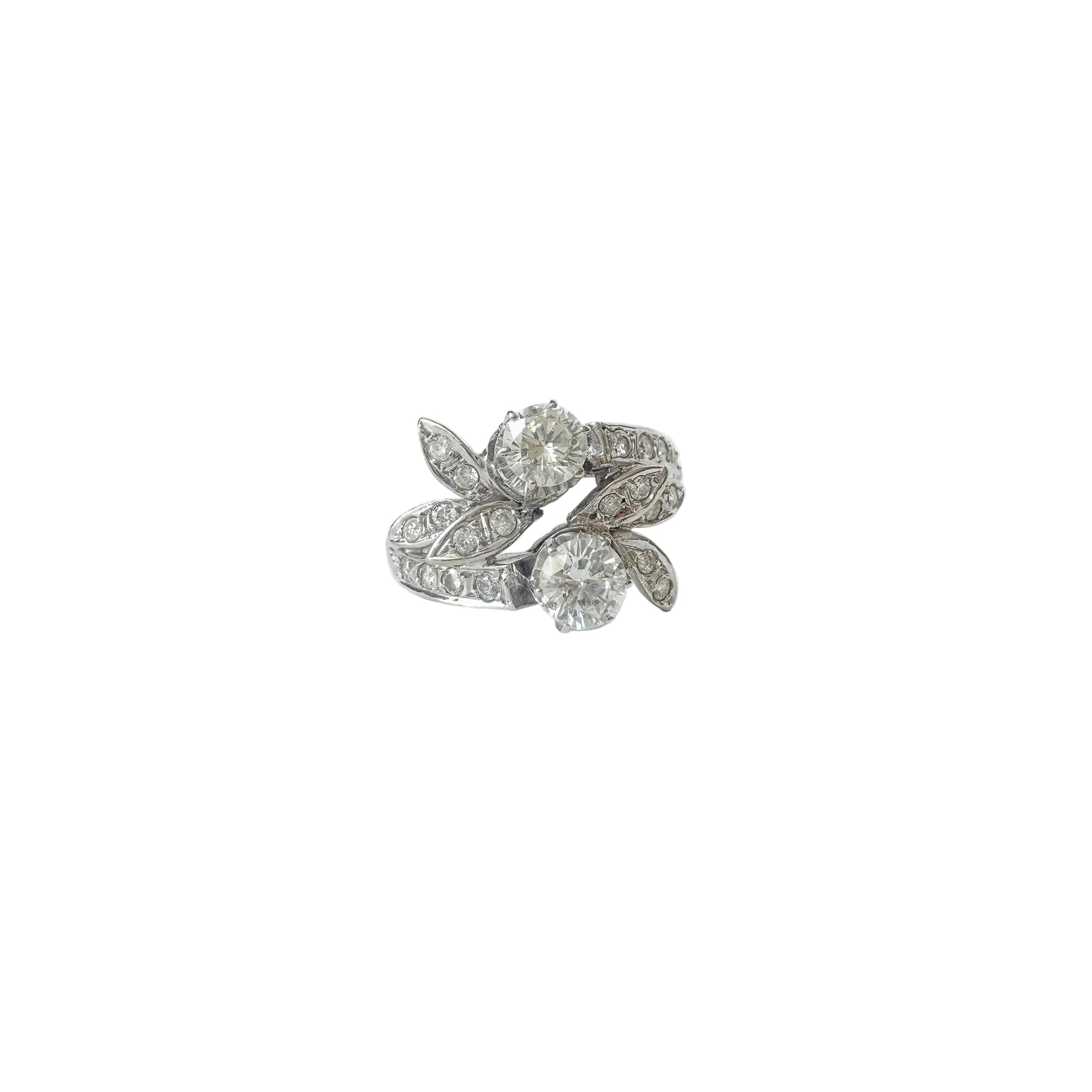 "Toi & Moi" Ring in White Gold and Diamonds