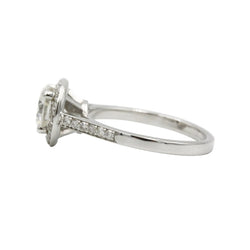 White Gold Solitaire Ring with Diamonds