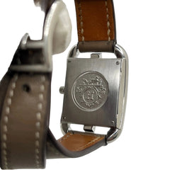 HERMÈS "Cape Cod" PM Watch in Steel and Leather