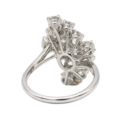 Platinum and Diamond Cocktail Ring