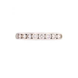 White Gold and Diamond Wedding Band