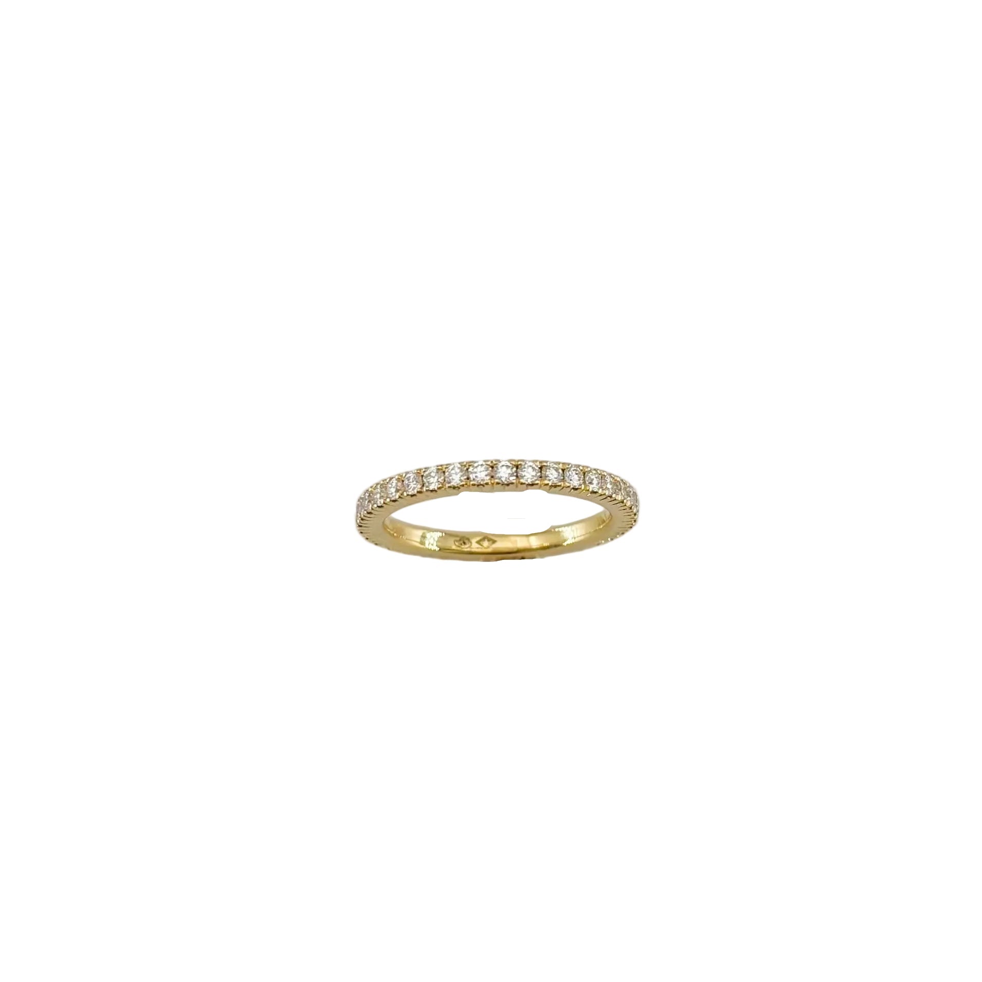 Yellow Gold and Diamond Wedding Band
