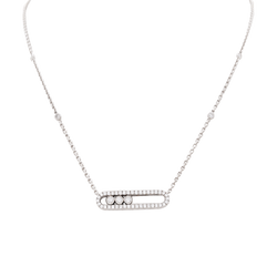 MESSIKA "Move Classique Pave" Pendant Necklace in white gold and diamonds