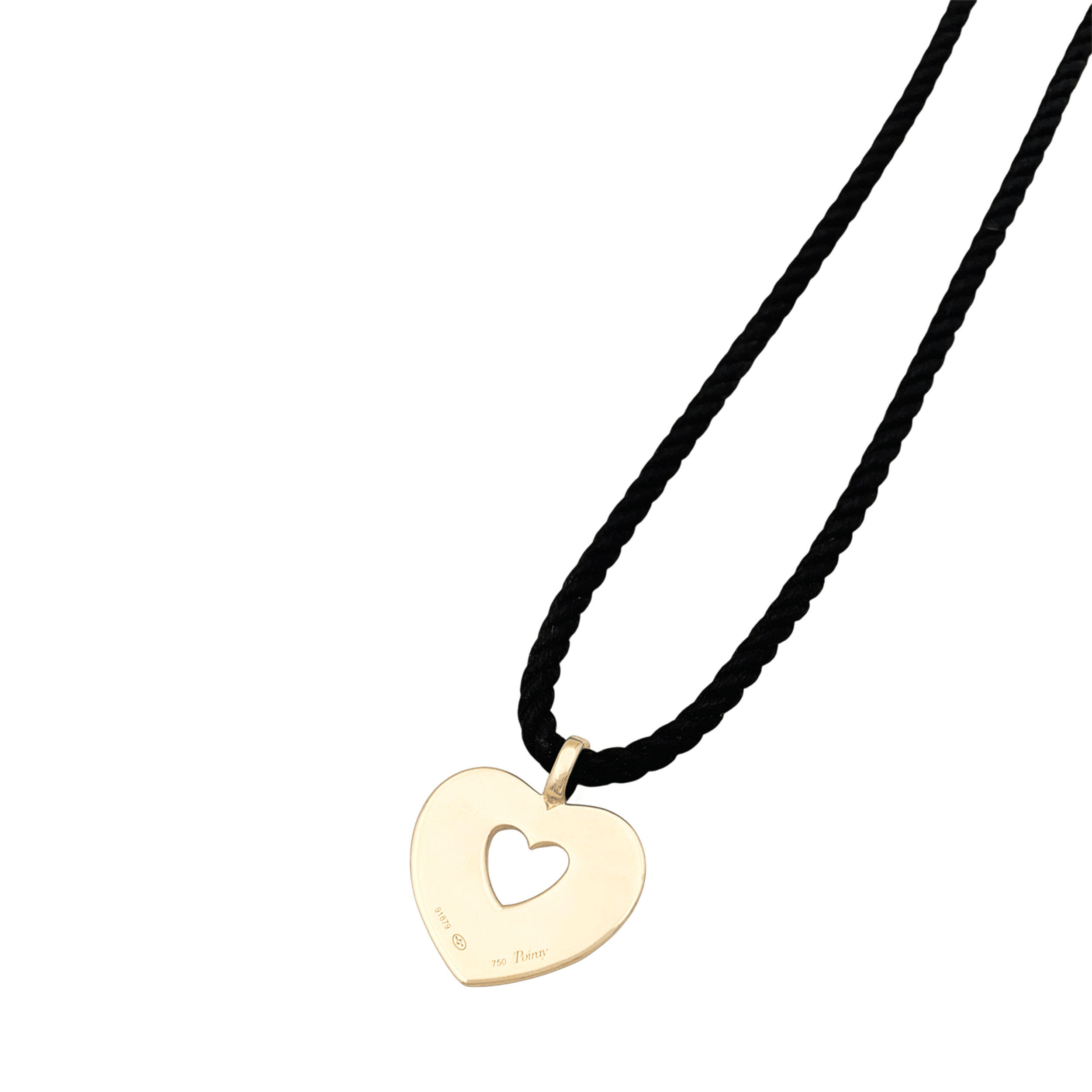 Pendentif Poiray "Coeur Secret" en deux tons d'ors et diamants.