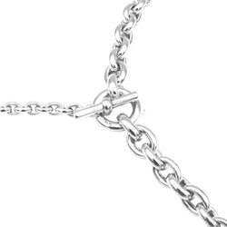 HERMÈS "Crescendo" Long Necklace in Silver