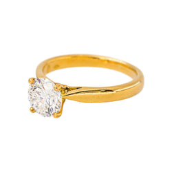 Yellow Gold Solitaire Diamond Ring
