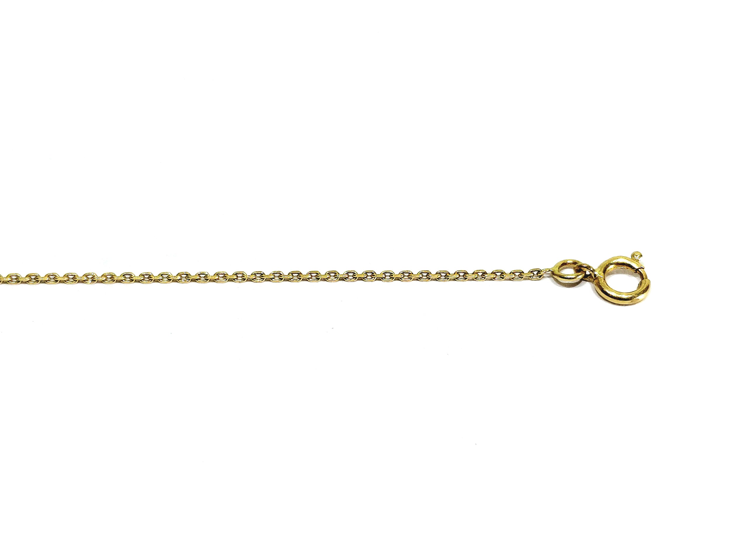 Yellow gold forçat-link chain