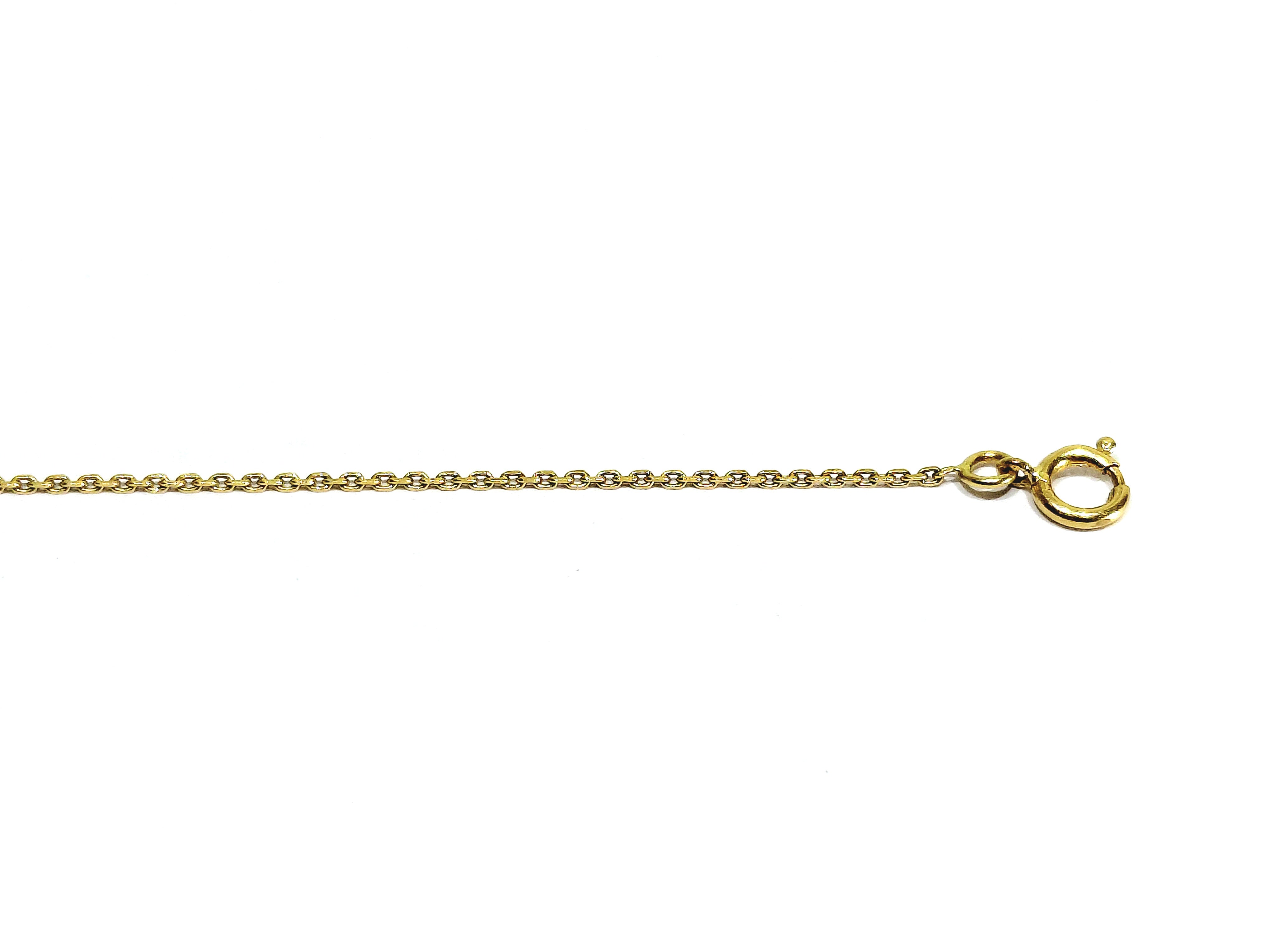 Yellow gold forçat-link chain