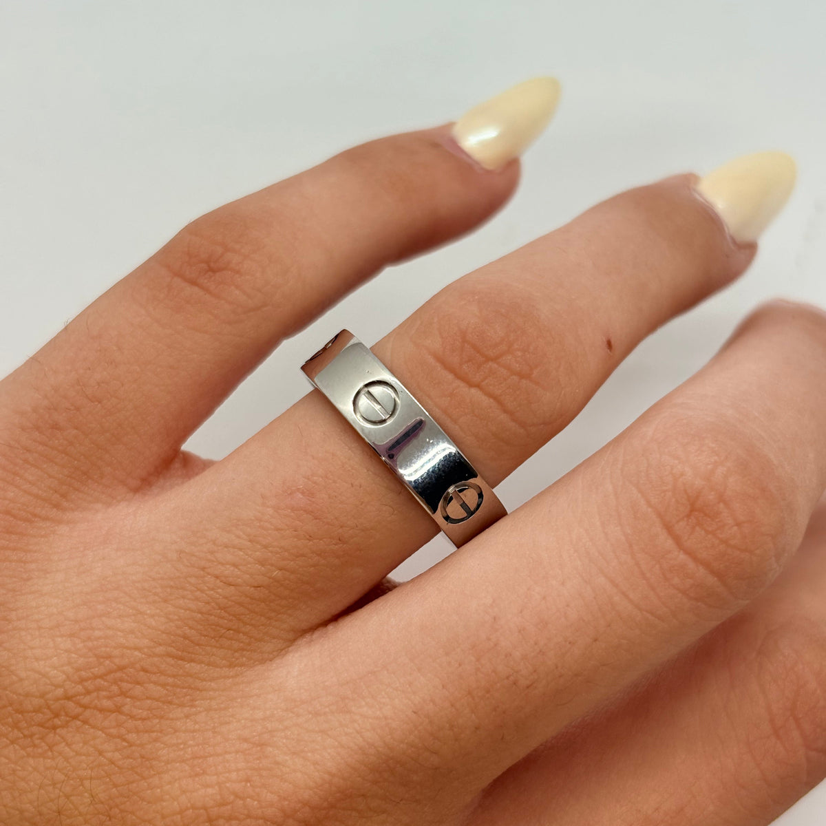 CARTIER "Love" Wedding Band in White Gold