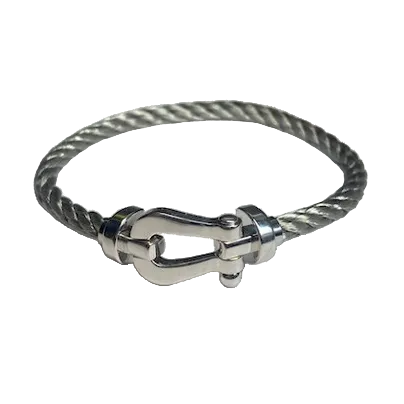 FRED "Force 10" GM Bracelet in white gold and steel