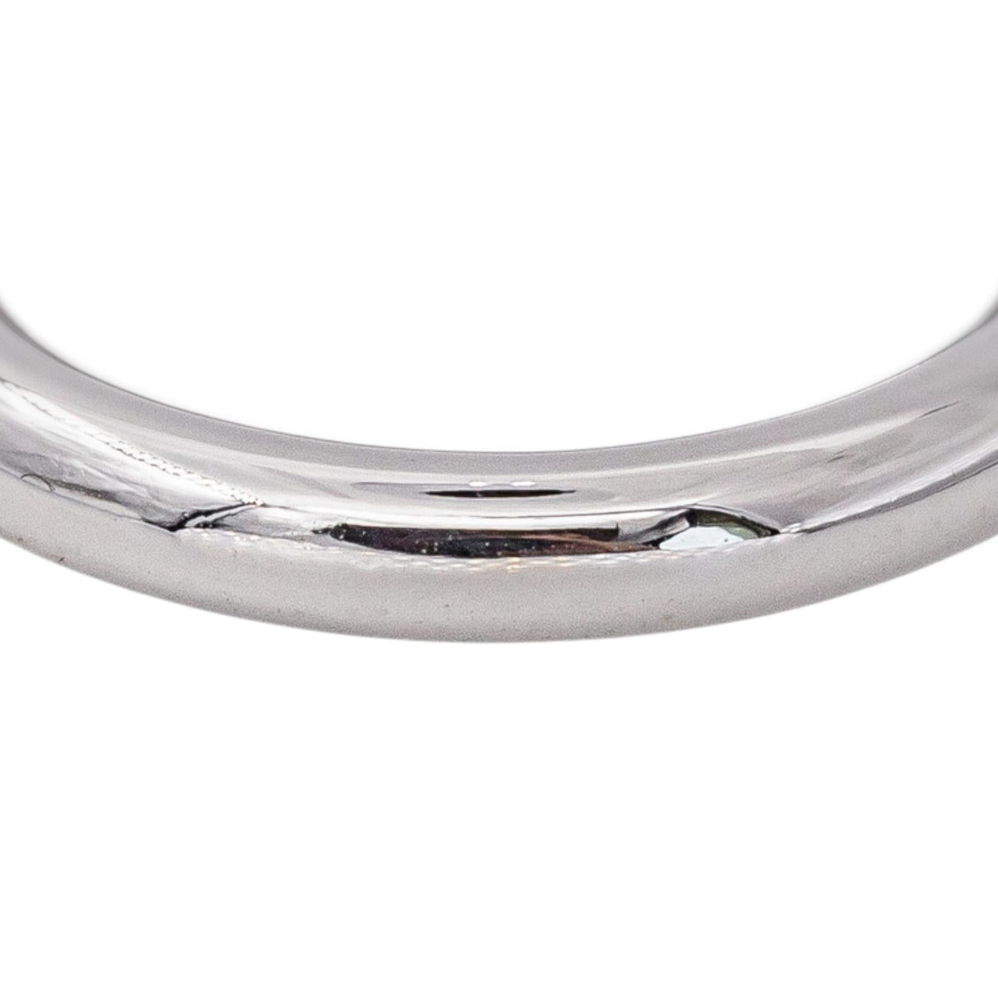 Ginette NY "Be My White" Domed Wedding Band in White gold