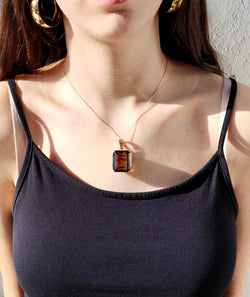 Rose Gold and Citrine Pendant