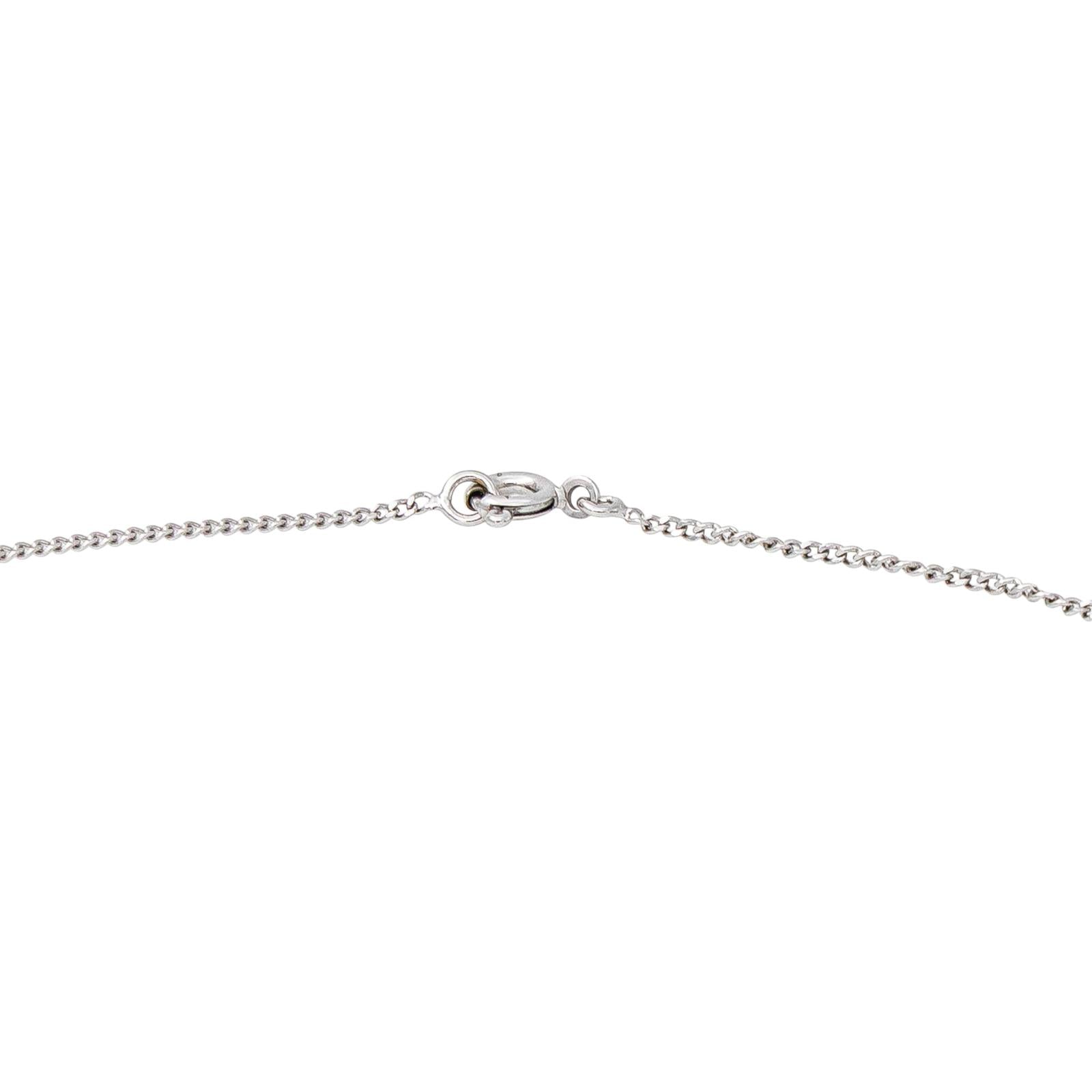 White gold Curb chain necklace