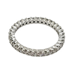 White Gold and Diamond Wedding Band
