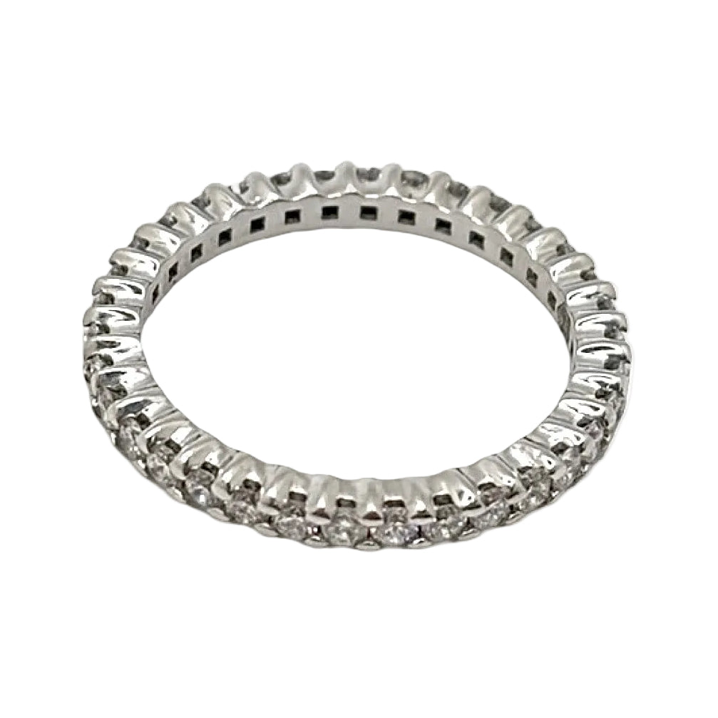 White Gold and Diamond Wedding Band