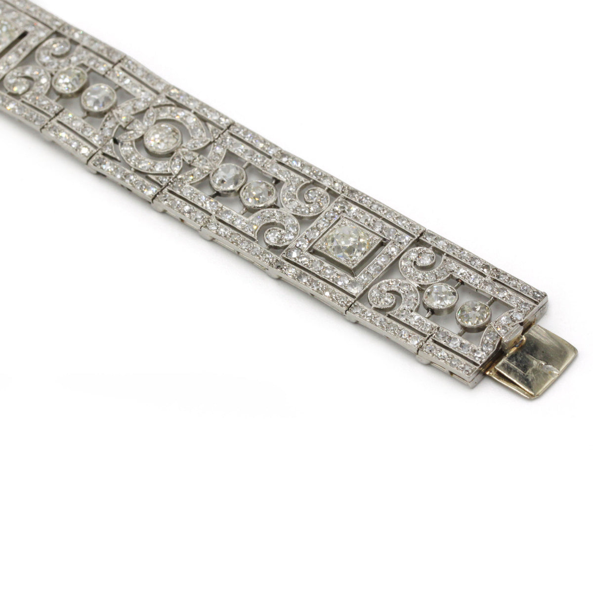 Bracelet Manchette en platine et diamants