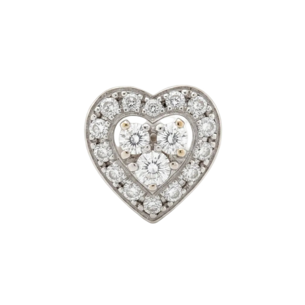 White gold and diamonds Earrings Puces