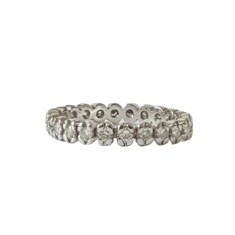 White Gold and Diamond Wedding Band