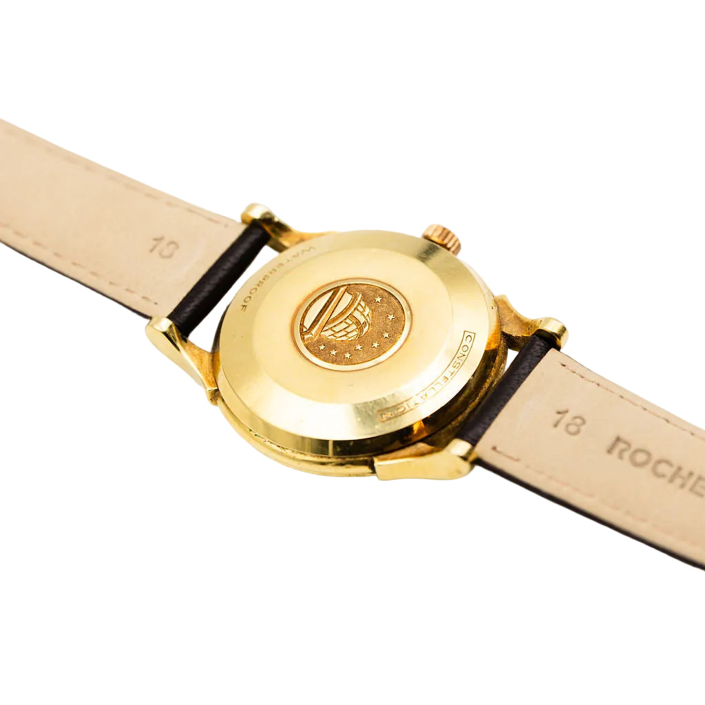 Montre OMEGA "Constellation" en or jaune et cuir