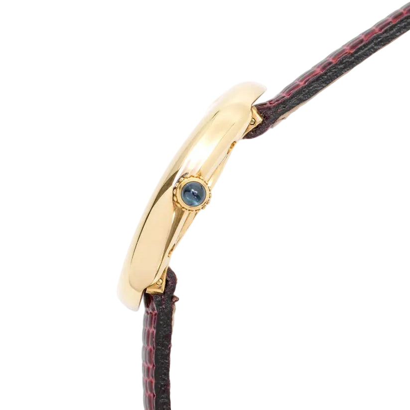 Montre CARTIER "Baignoire" en or jaune et cuir