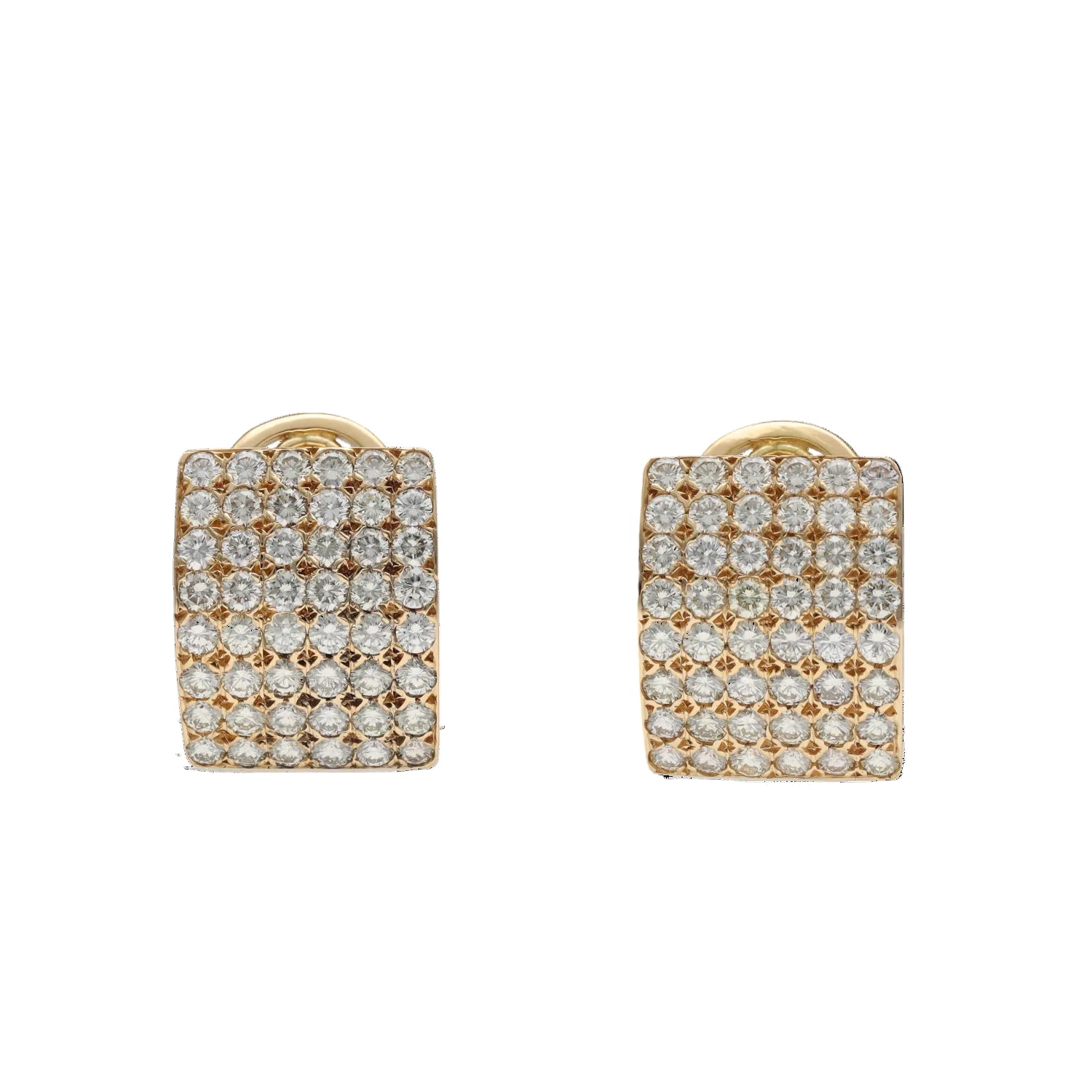 Yellow Gold and Diamond Clip-On Earrings