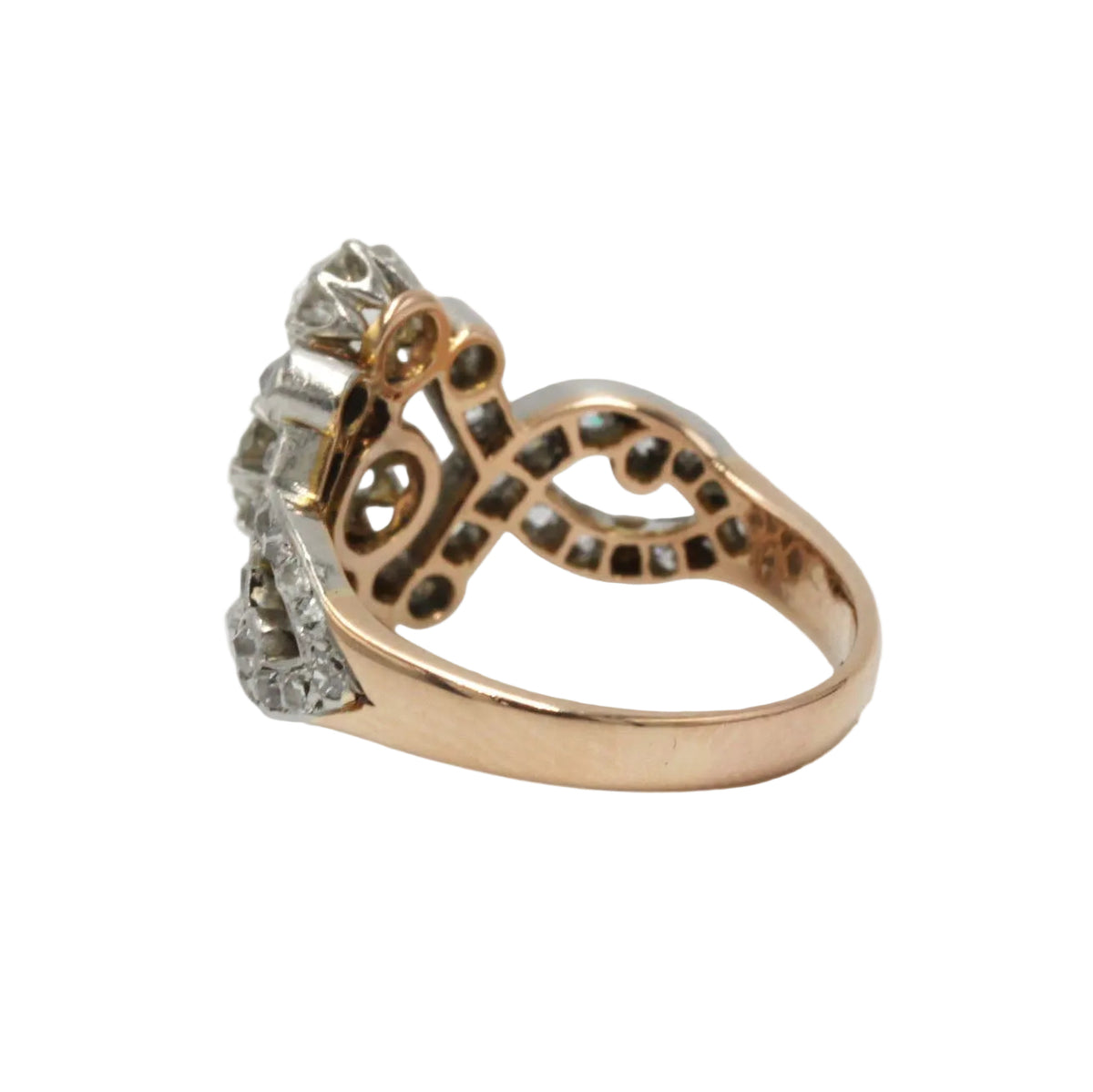 Yellow gold, Platinum, and Diamond ring