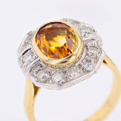 Bague Entourage en or blanc, or jaune, saphir et diamants