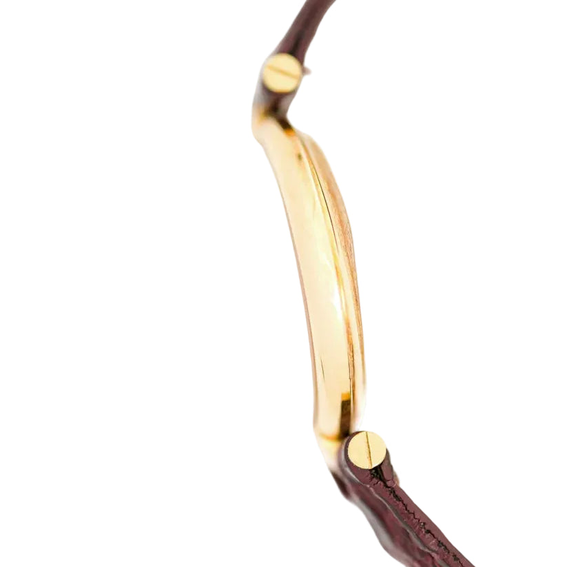 Montre CARTIER "Vendôme" en or jaune et cuir