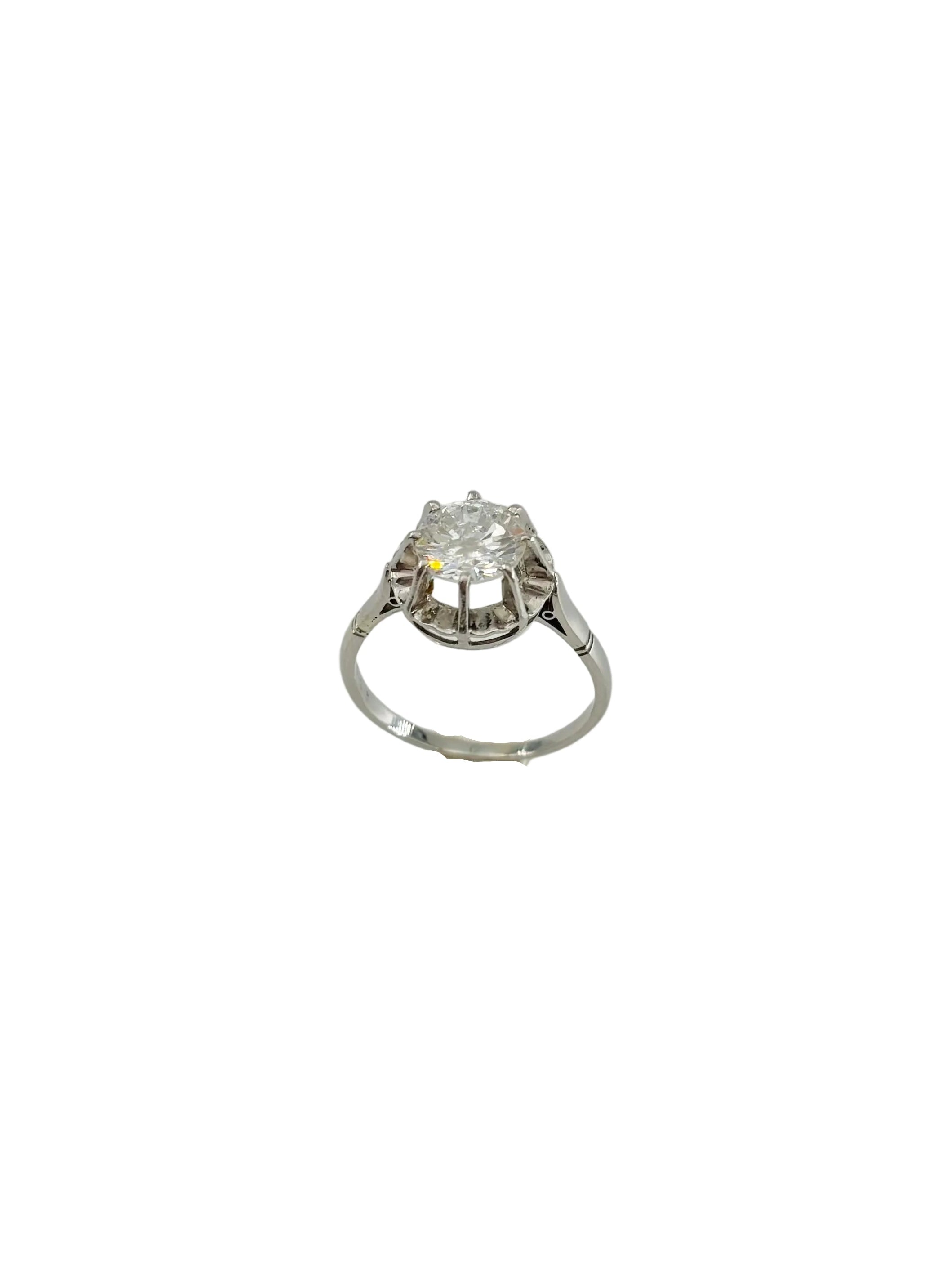 Platinum and Diamond Solitaire Ring