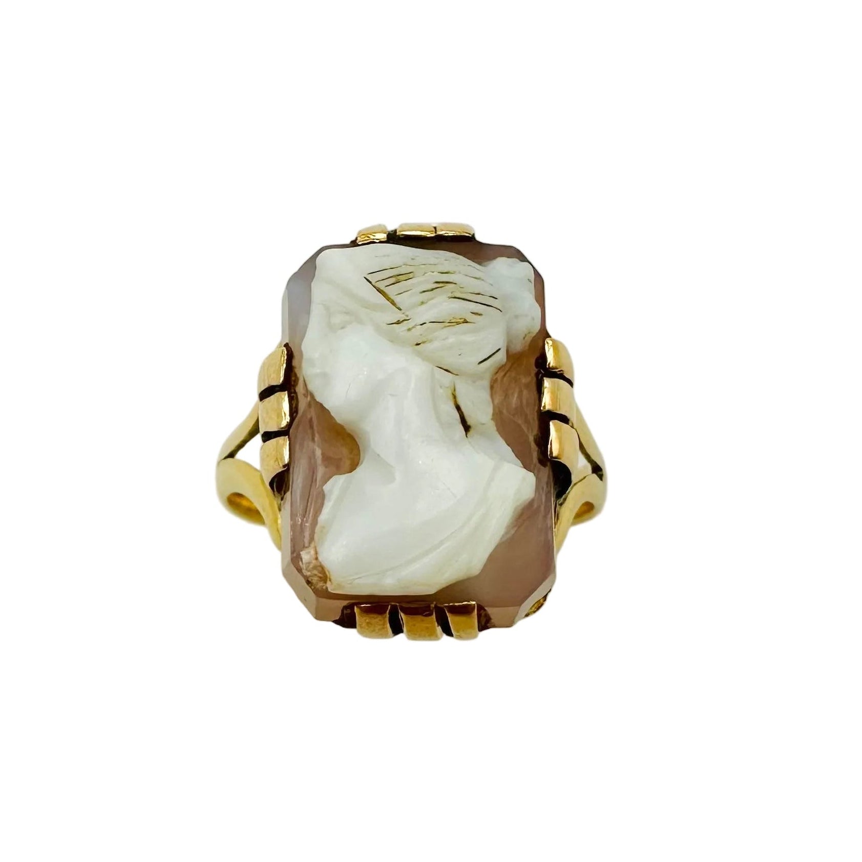 Bague Camée en or rose et cornaline