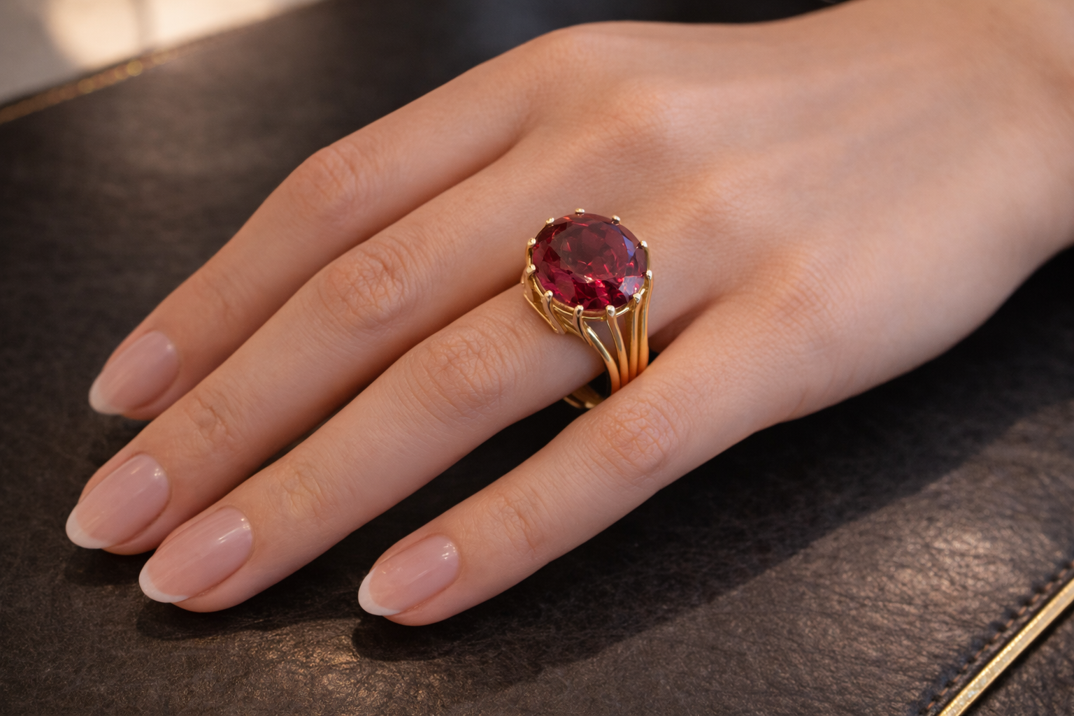 Ring e rose gold and tourmaline