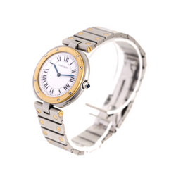 CARTIER "Santos Vendôme" GM Watch in yellow gold and steel