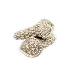 BOUCHERON "Serpent Bohème" Toi & Moi Ring in white gold and diamonds