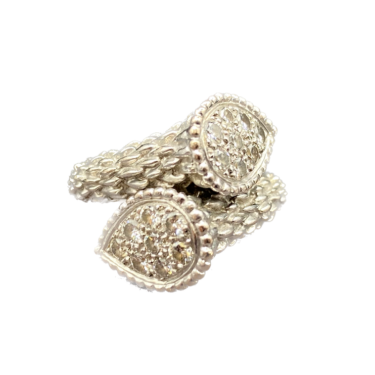 BOUCHERON "Serpent Bohème" Toi & Moi Ring in white gold and diamonds