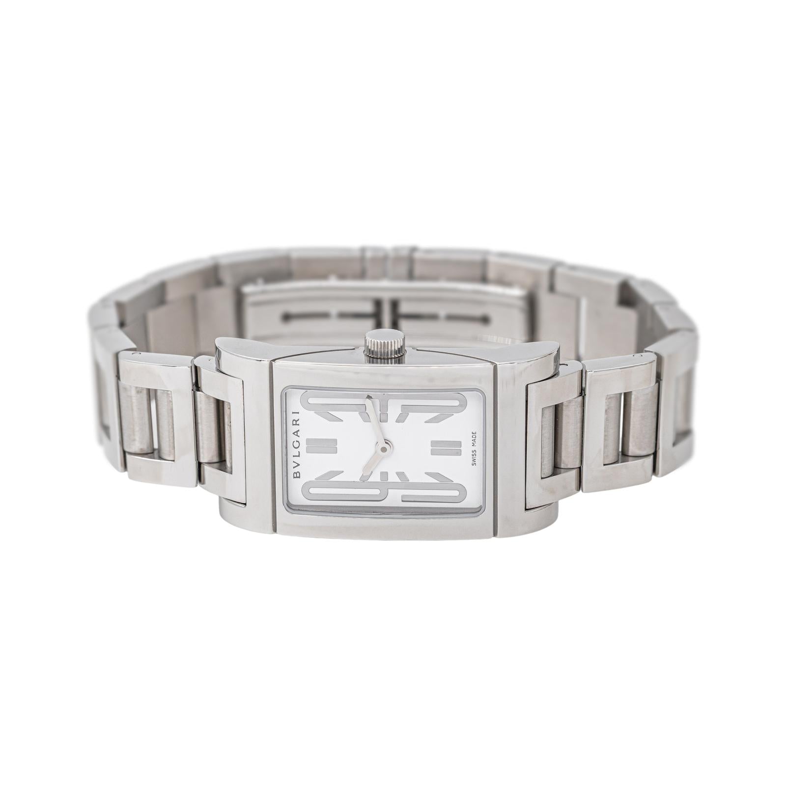 Montre BULGARI Rettangolo en acier