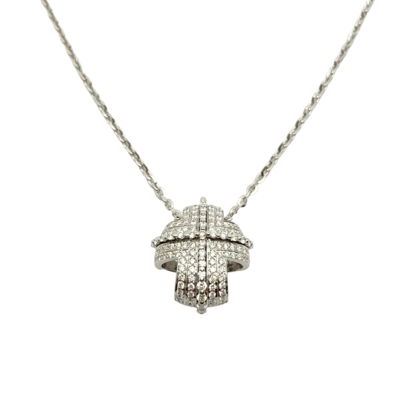 Collier Pendentif RECARLO en or blanc et diamants