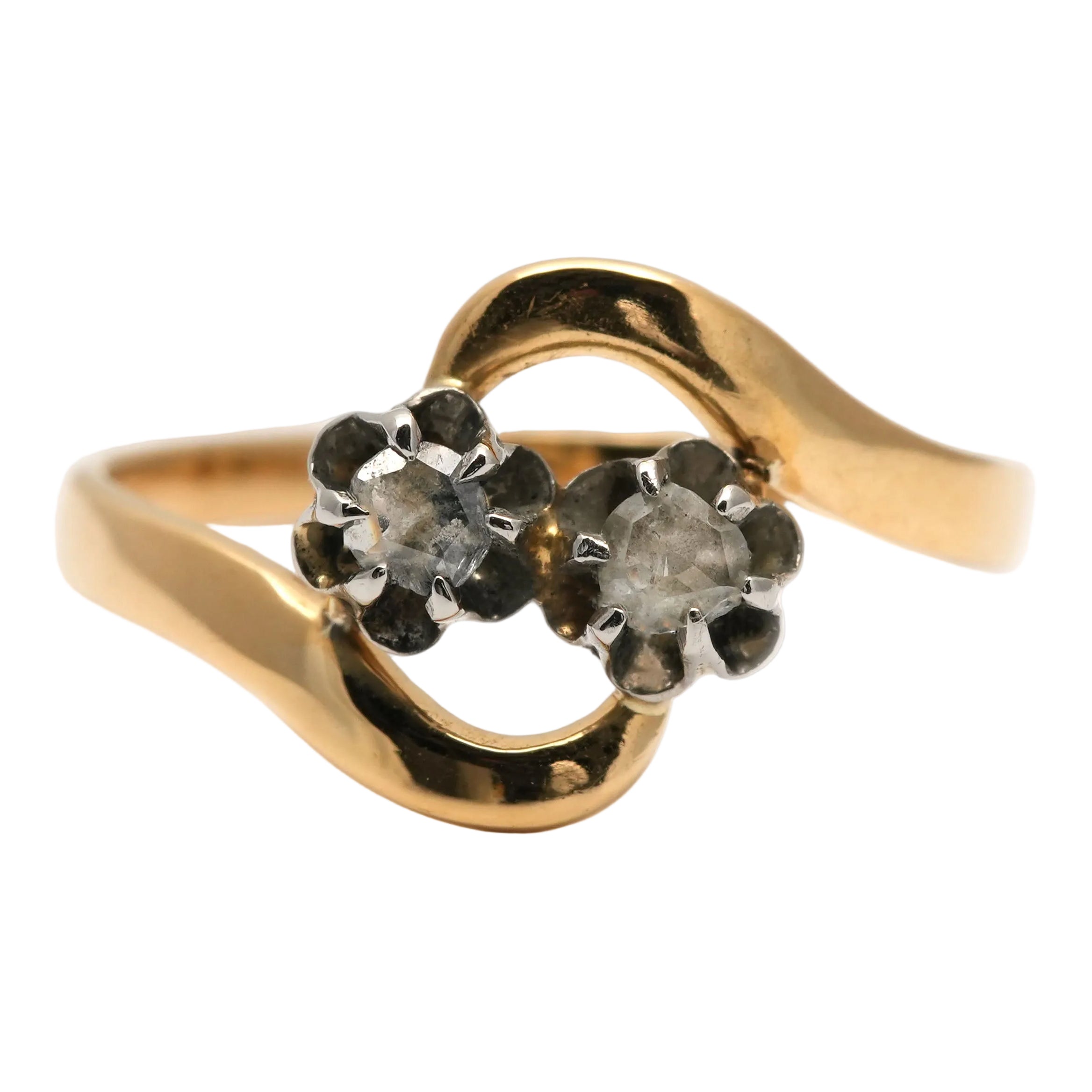 "Toi & Moi" Ring in Yellow Gold and Diamonds
