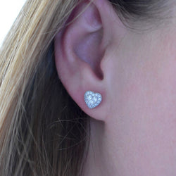 White gold and diamonds Earrings Puces