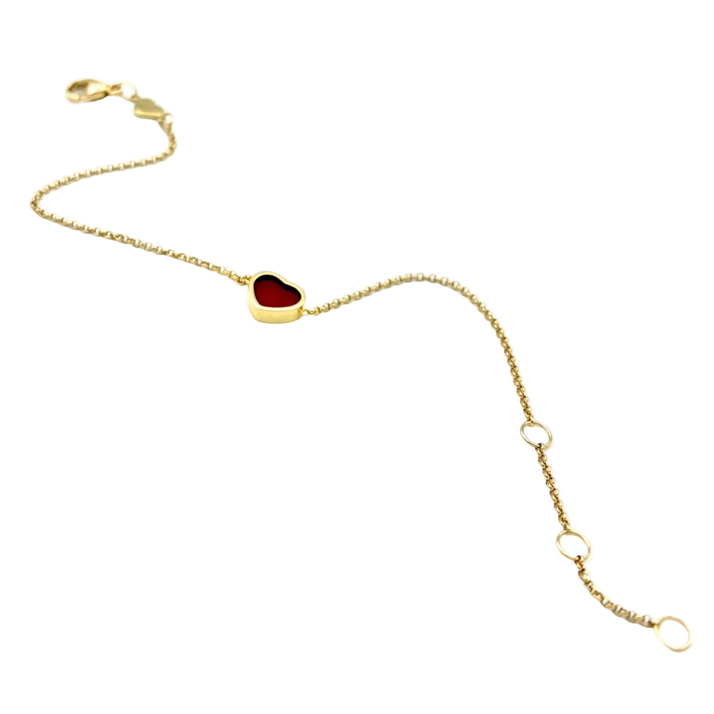 CHOPARD "Happy Hearts" Bracelet in Rose gold and Carnelian